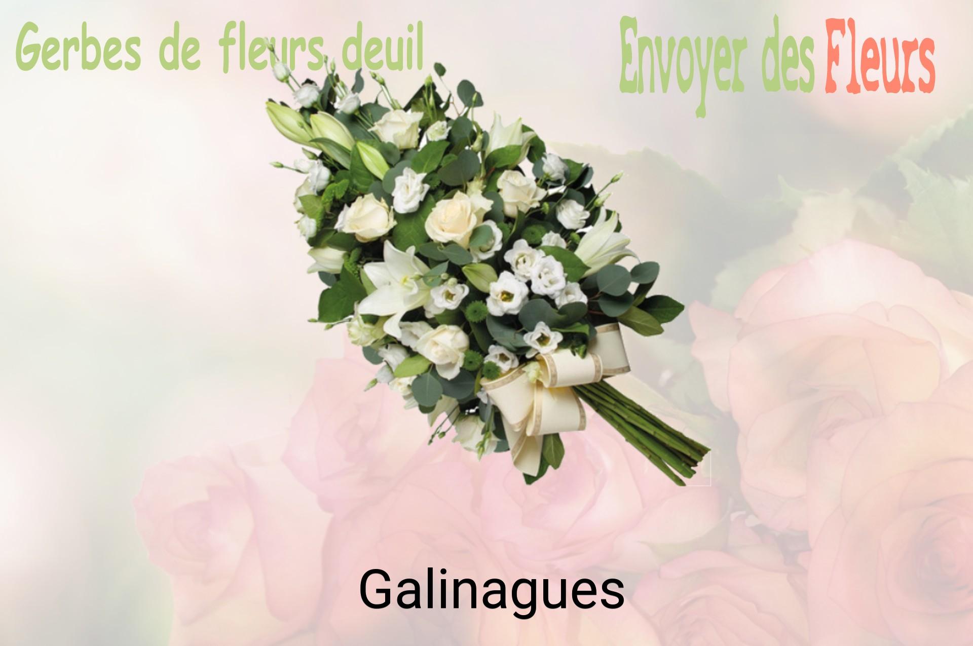 Gerbe de fleurs de deuil livrée à Galinagues